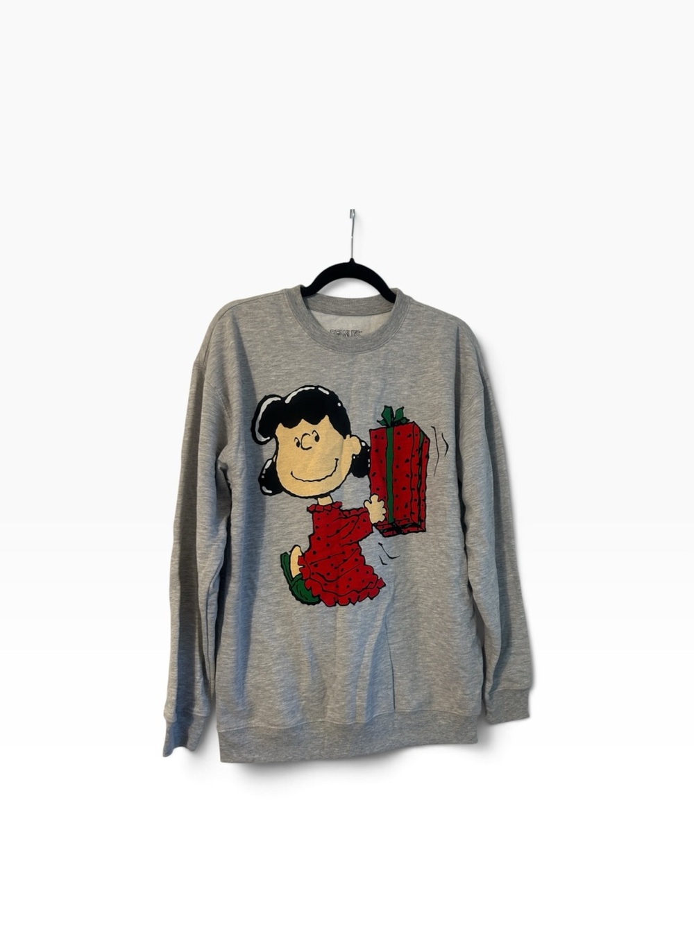 EUC Peanuts Heather Gray Lucy Graphic Sweatshirt Size M